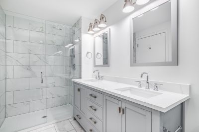 Marble Vanity and High-End Fixtures